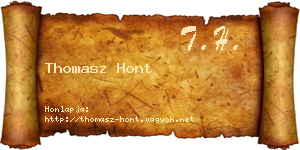 Thomasz Hont névjegykártya